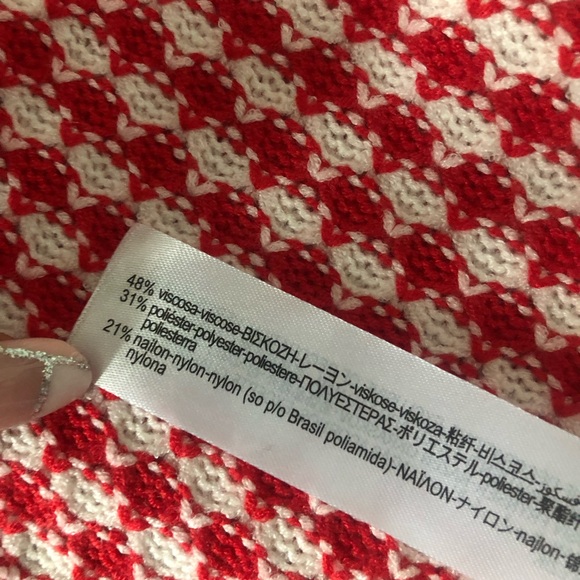 Zara Red and White Crochet Top - Picture 6 of 6